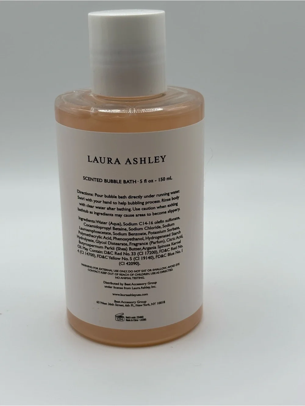 Laura Ashley Pink Peony Soothing Bubble Bath 5 oz New